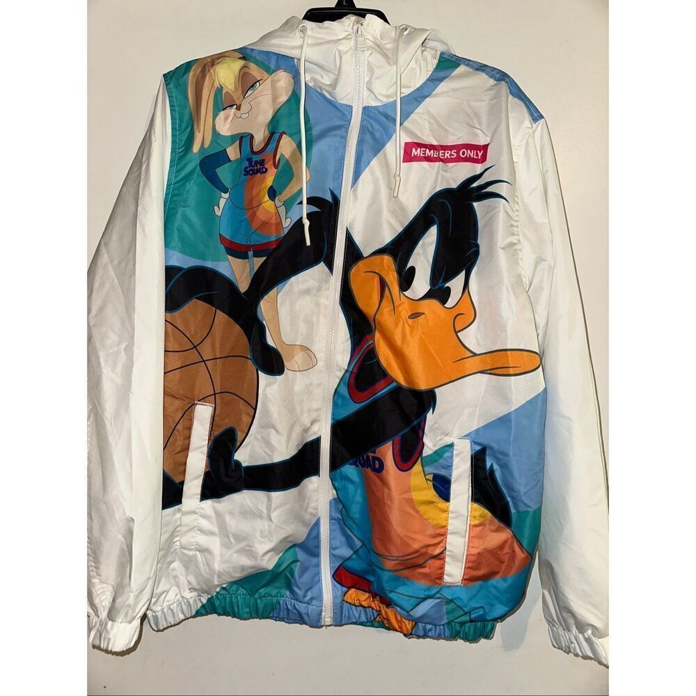 Members Only Windbreaker Jacket Space Jam Looney Tunes: Size Large Lebron James